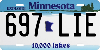 MN license plate 697LIE