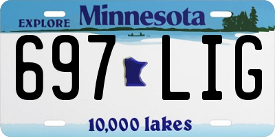MN license plate 697LIG