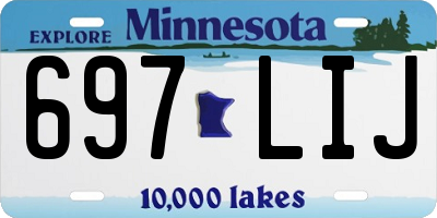 MN license plate 697LIJ