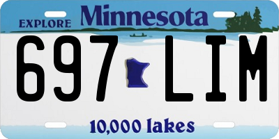 MN license plate 697LIM