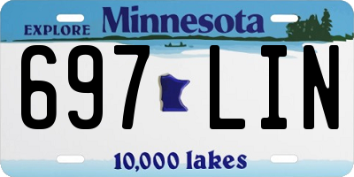 MN license plate 697LIN