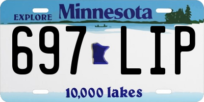 MN license plate 697LIP