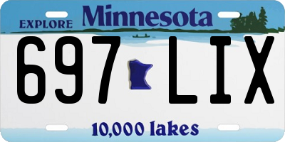 MN license plate 697LIX