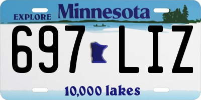 MN license plate 697LIZ