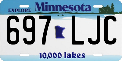 MN license plate 697LJC