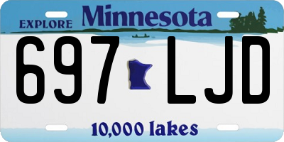 MN license plate 697LJD