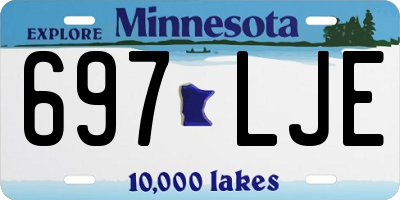 MN license plate 697LJE