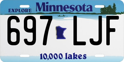 MN license plate 697LJF