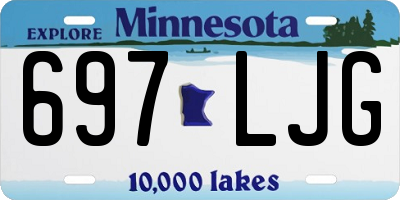 MN license plate 697LJG