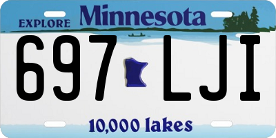 MN license plate 697LJI