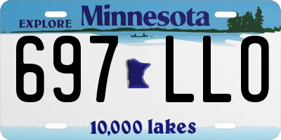 MN license plate 697LLO