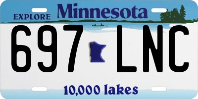 MN license plate 697LNC