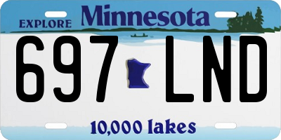 MN license plate 697LND
