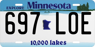 MN license plate 697LOE
