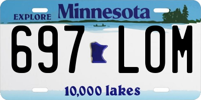 MN license plate 697LOM