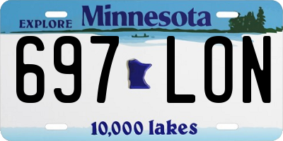 MN license plate 697LON