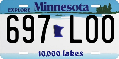 MN license plate 697LOO