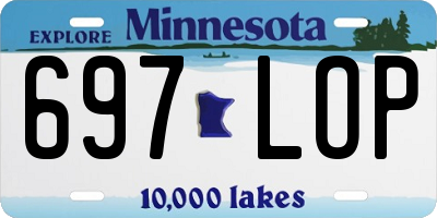 MN license plate 697LOP