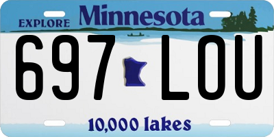 MN license plate 697LOU