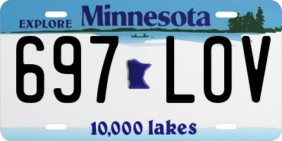 MN license plate 697LOV