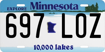 MN license plate 697LOZ