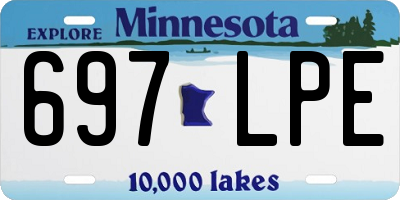 MN license plate 697LPE