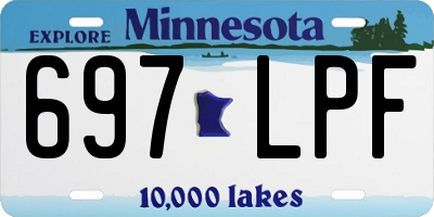 MN license plate 697LPF