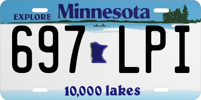 MN license plate 697LPI