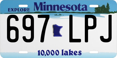MN license plate 697LPJ