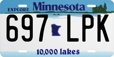 MN license plate 697LPK