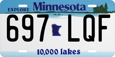 MN license plate 697LQF