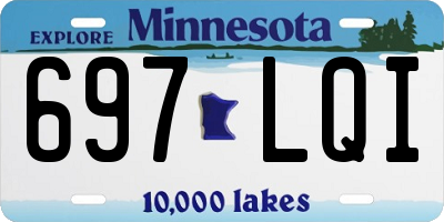 MN license plate 697LQI