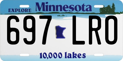 MN license plate 697LRO