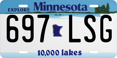 MN license plate 697LSG