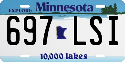 MN license plate 697LSI