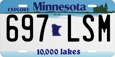 MN license plate 697LSM