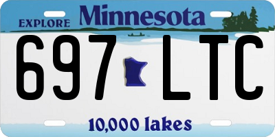 MN license plate 697LTC