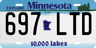 MN license plate 697LTD