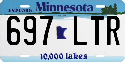 MN license plate 697LTR