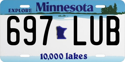 MN license plate 697LUB