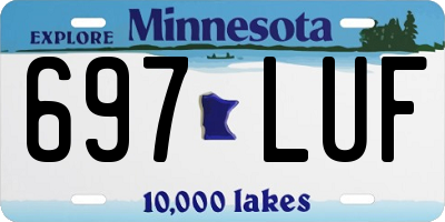 MN license plate 697LUF