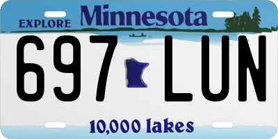 MN license plate 697LUN