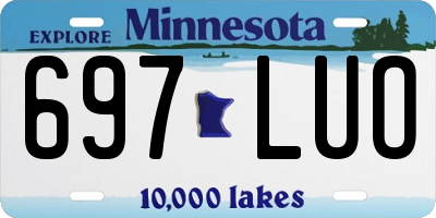 MN license plate 697LUO