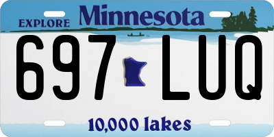 MN license plate 697LUQ