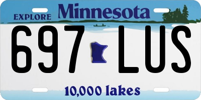 MN license plate 697LUS