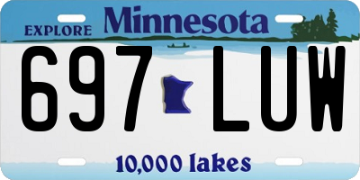 MN license plate 697LUW