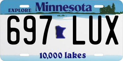 MN license plate 697LUX