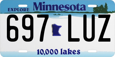MN license plate 697LUZ