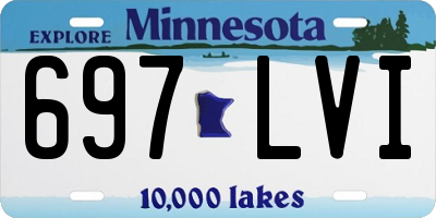 MN license plate 697LVI