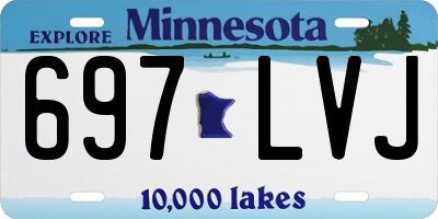 MN license plate 697LVJ